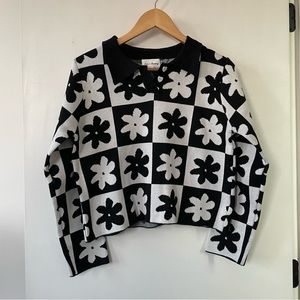 Black and White Checkered Top